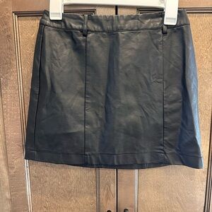 Forever 21 Black Faux Leather Mini Skirt